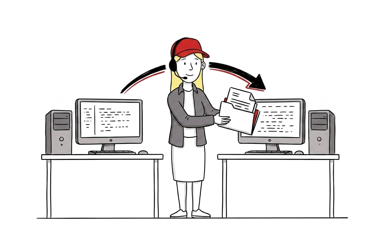 Przeniesienie Danych Pomiędzy Komputerami - ilustracja M3 Group