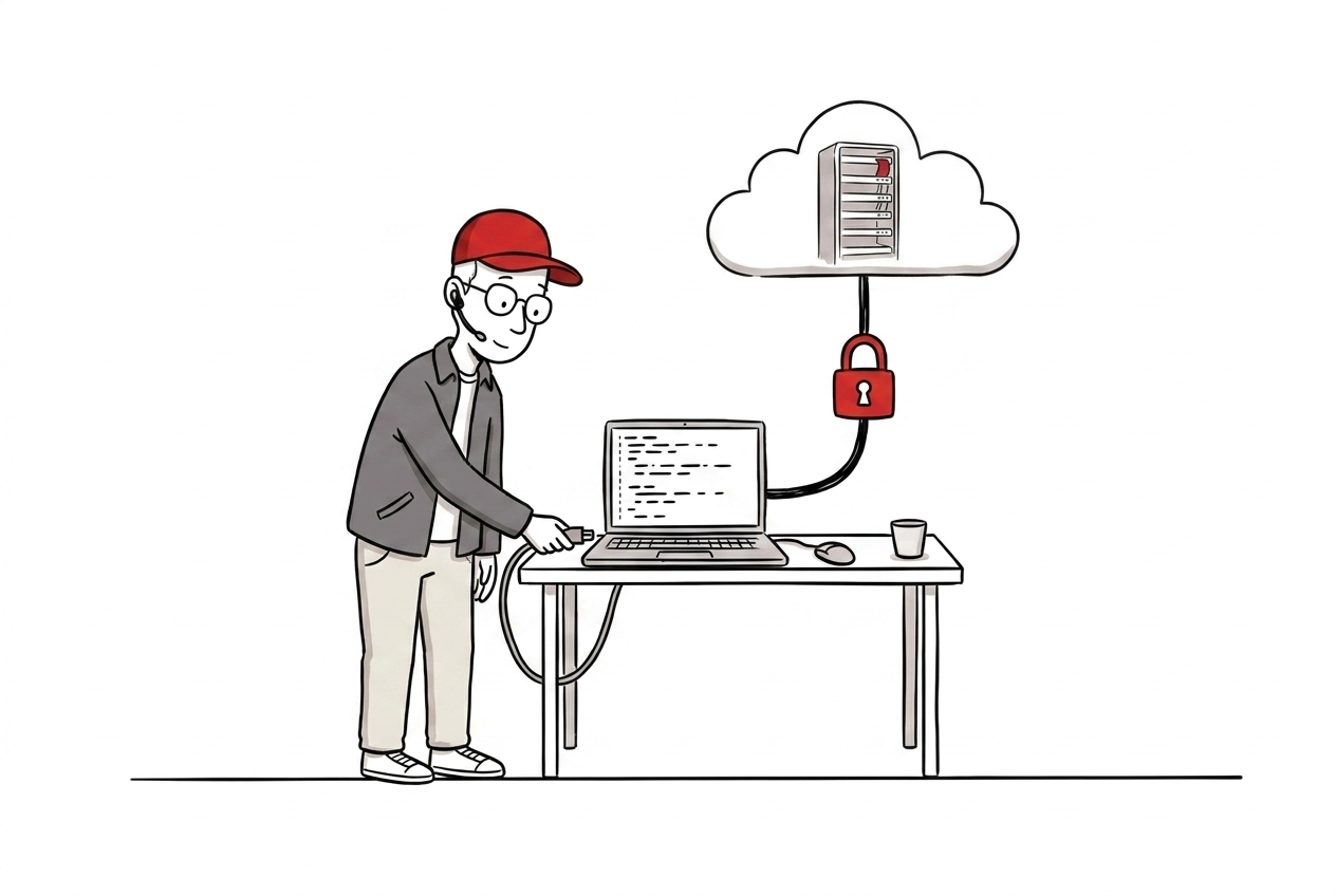 Bezpieczne​ połączenie VPN - ilustracja M3 Group