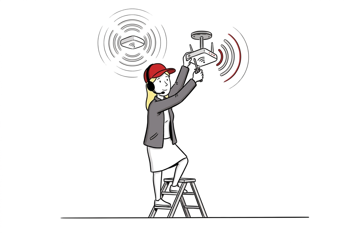 Rozbudowa sieci, zwiększenie zasięgu WIFI - ilustracja M3 Group