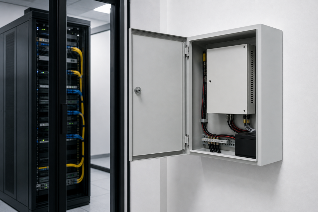 Montaż centrali alarmowej we Wrocławiu w pomieszczeniu technicznym